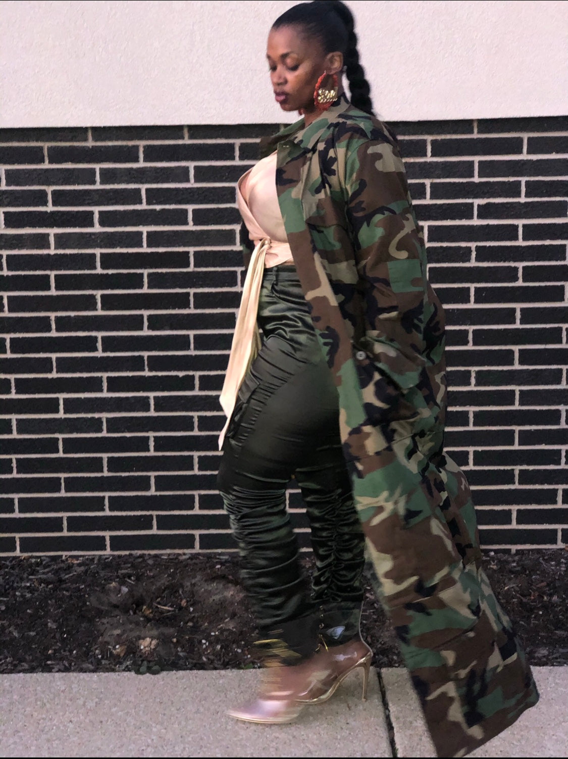 Camo on sale duster coat